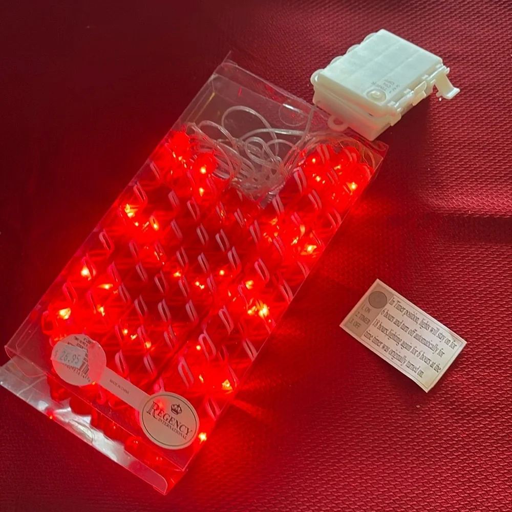 NIB Set of 3 Timer 10pc 6 Foot LED Peppermint Stick Lights